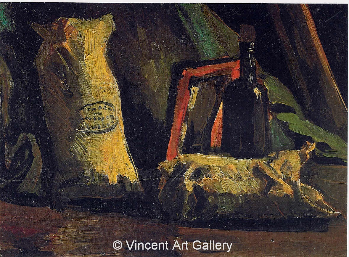 JH 532 - Still Life with Two Sacks and a Bottle